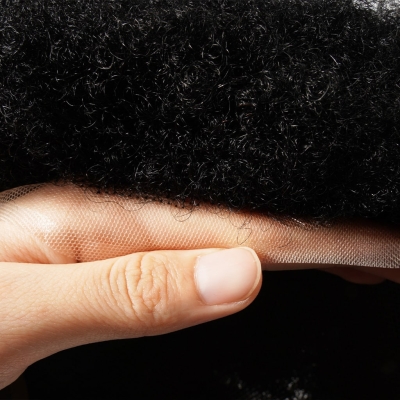 GloWigs African American Full Lace Curly Hair System for Men