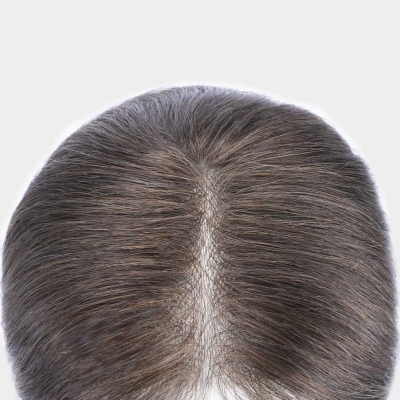 GloWigs 0.06mm Thin Skin Crown Hairpiece for Men with V-Looped Hair