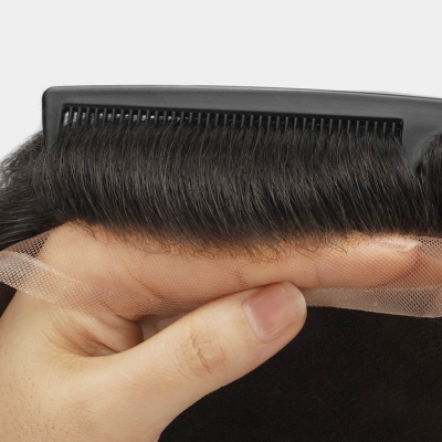AvenHair French Lace Hair System with PU Sides and Back