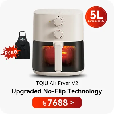 ৫L নব-কন্ট্রোল V সিরিজ এয়ার ফ্রায়ার
5L knob-control V Series air fryer