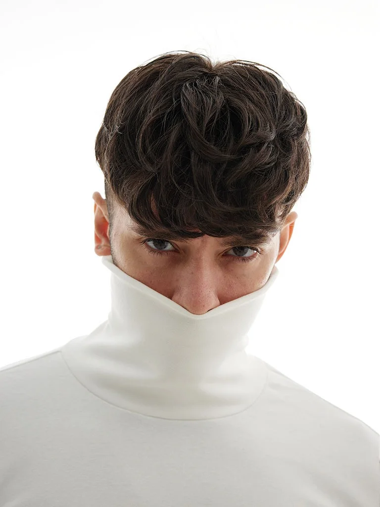 Man with textured curly hair