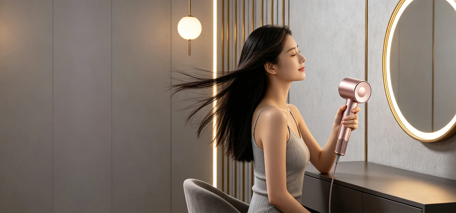 SHYN hair dryer in a daily styling routineslider_item_1