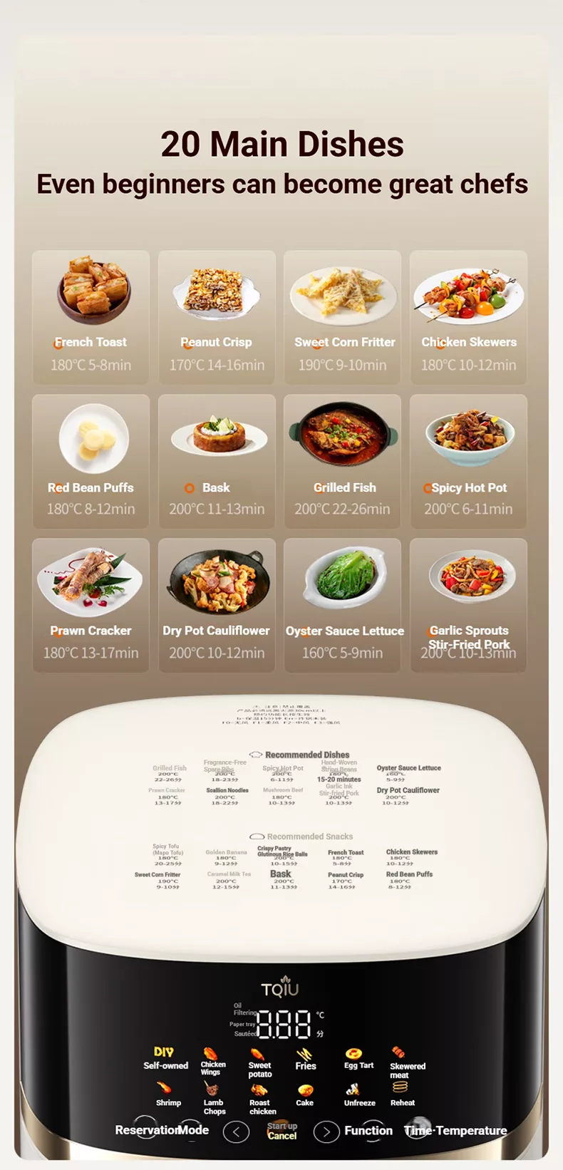 TQIU Air Fryer S3 Digital Control Panel 6L Double Heating - product image 24