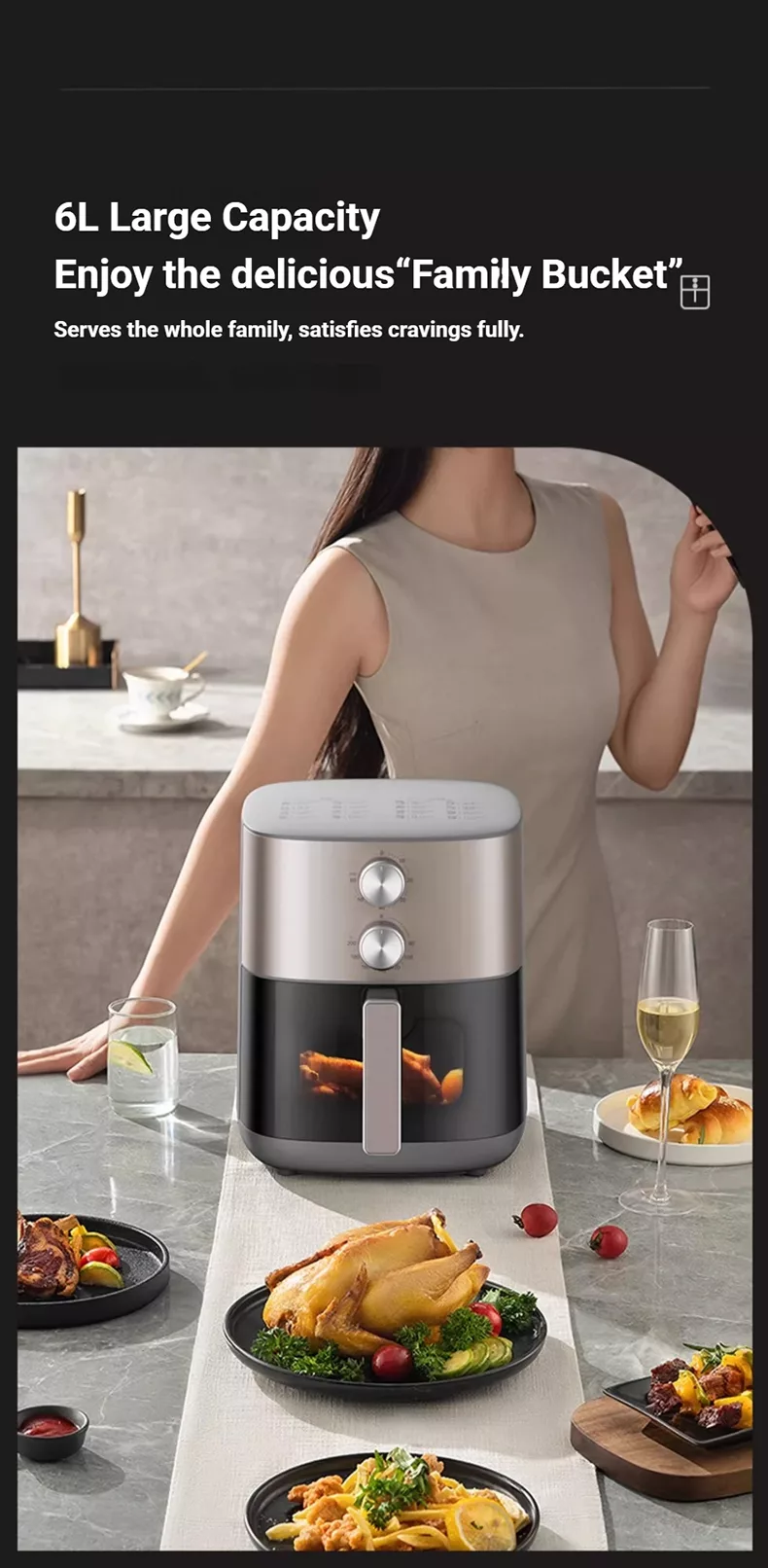 TQIU Air Fryer S1 6L Double Heating - product image 18