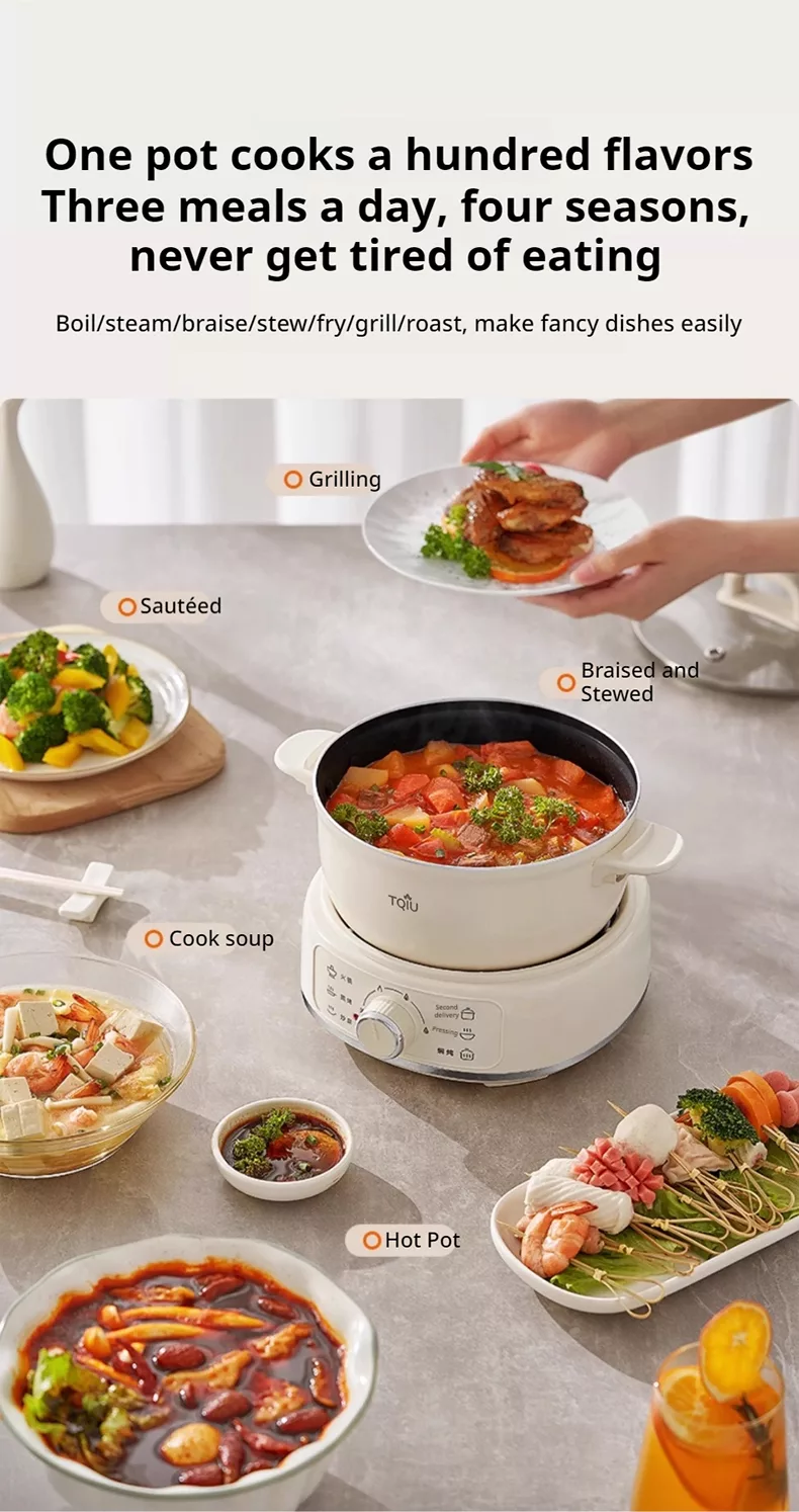 TQIU Multi Cooker 2.5L+2L Detachable S2 Full Heating - product image 8