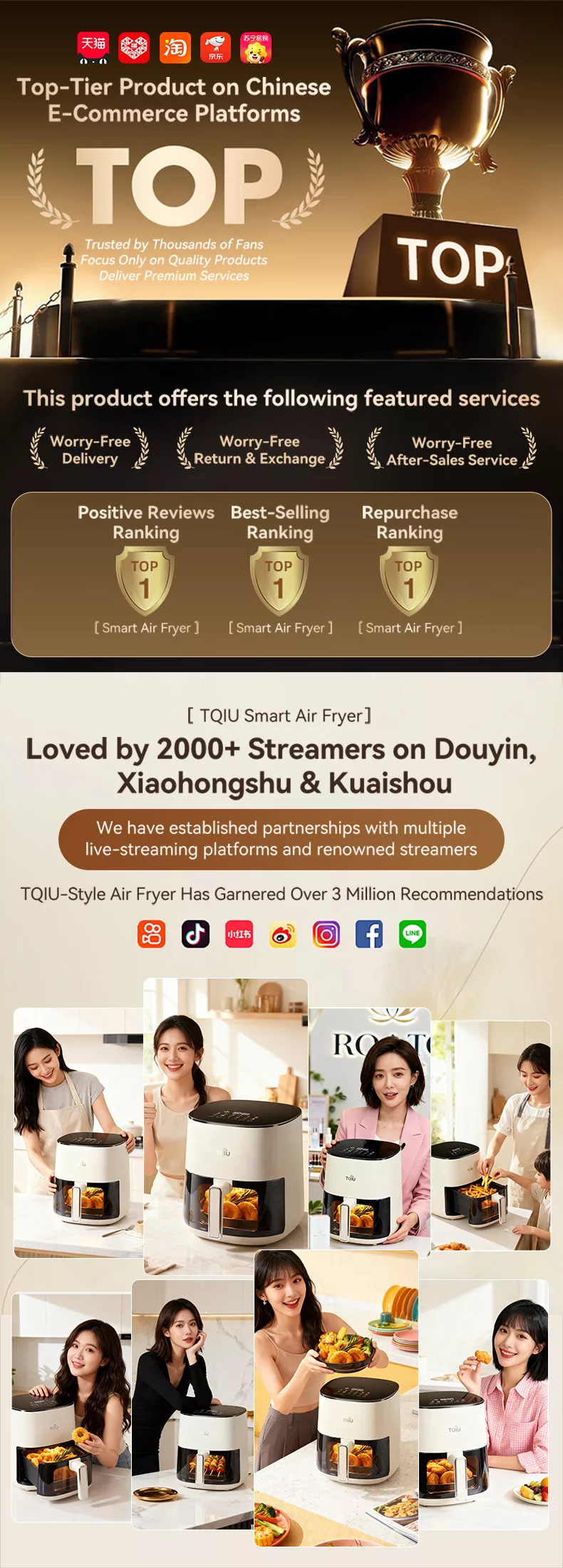 TQIU Air Fryer V3 Digital Control Panel 5L - product image 8