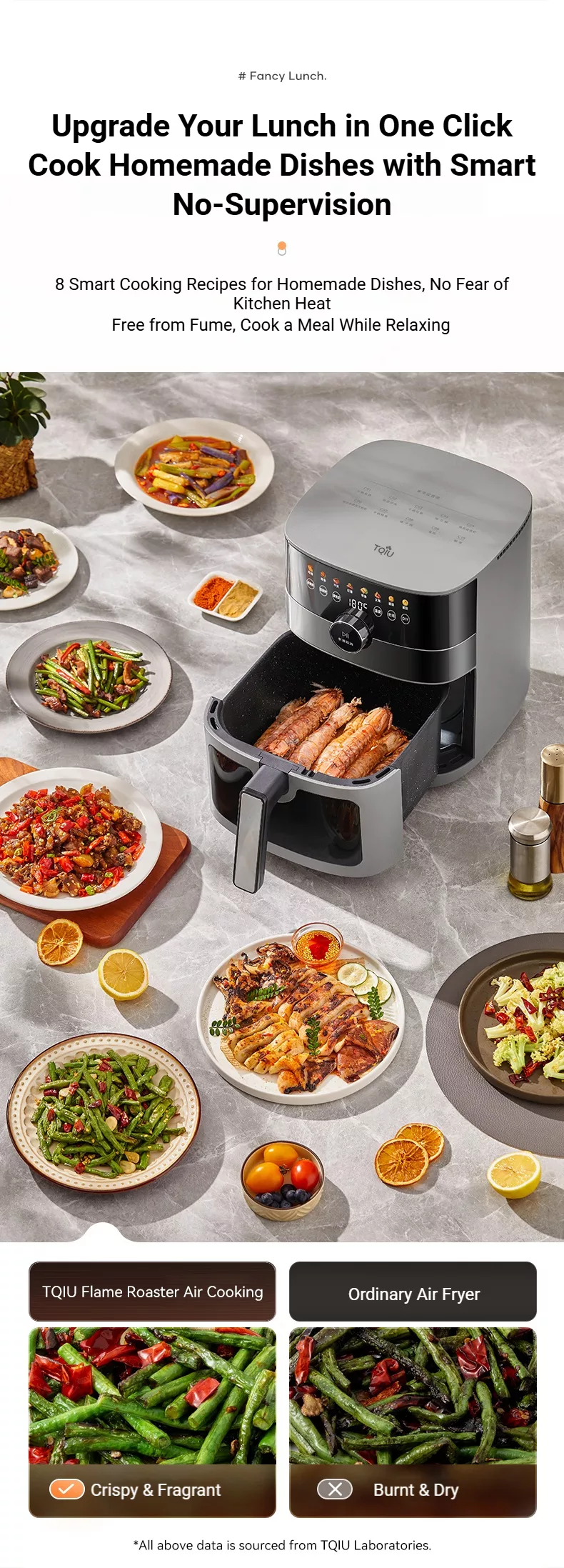 TQIU Air Fryer S4 Digital Control Panel 6L Double Heating - product image 16