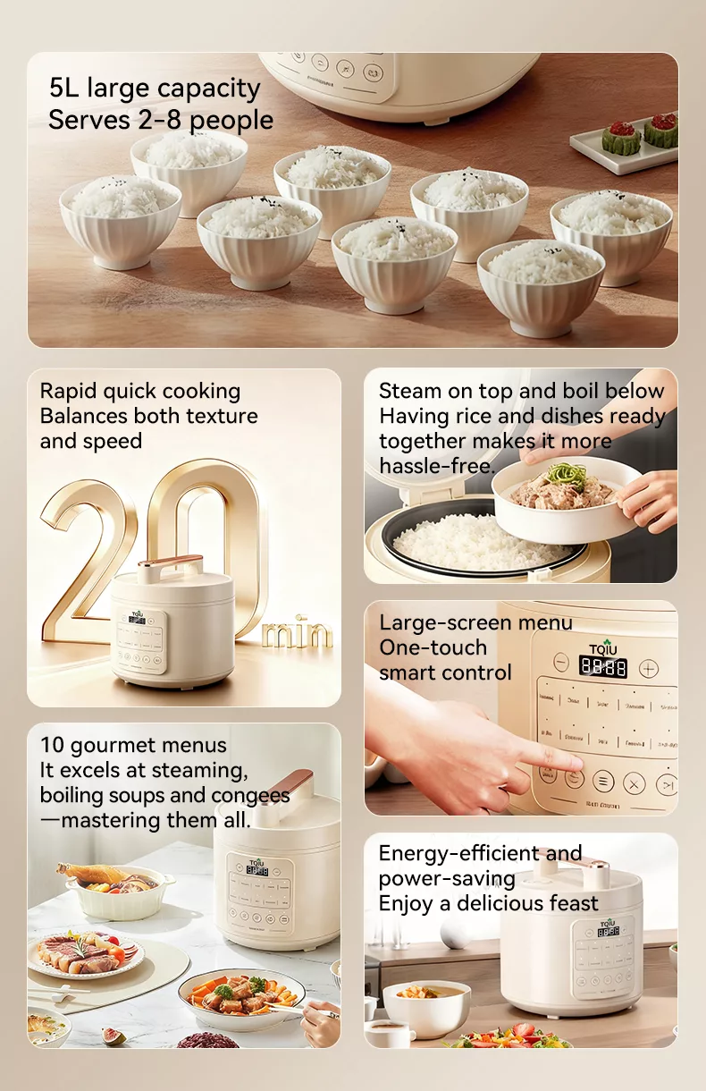 TQIU Multi Functional Fast Cooking Rice Cooker - product image 6