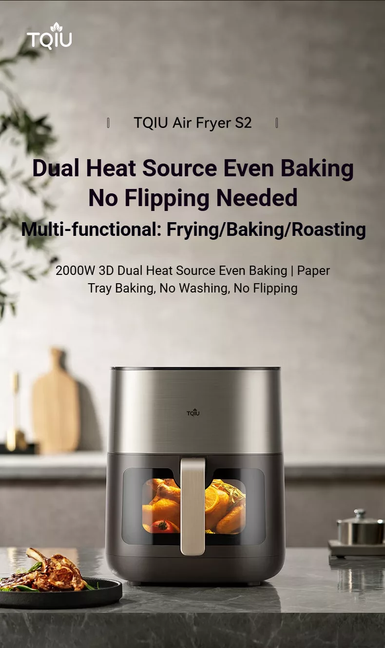TQIU Air Fryer S2 Digital Control Panel 6L Double Heating - product image 8