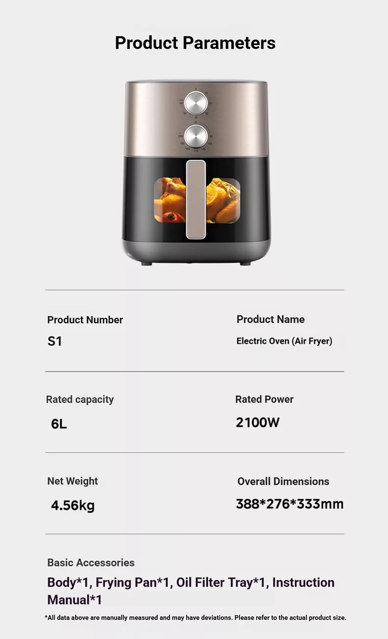 TQIU Air Fryer S1 6L Double Heating - product image 23