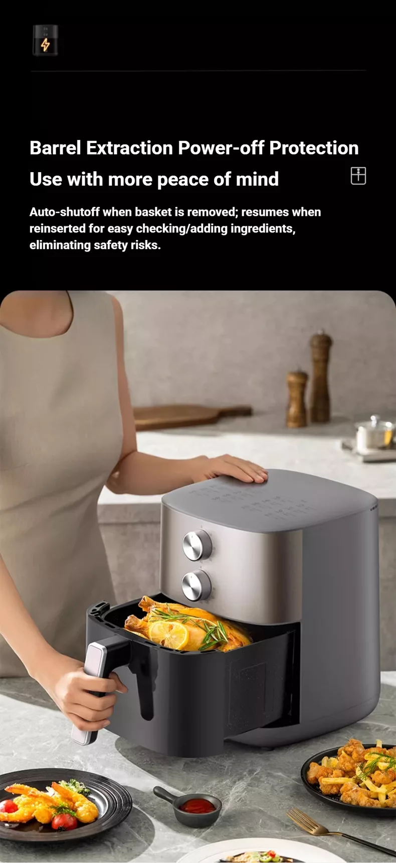 TQIU Air Fryer S1 6L Double Heating - product image 21