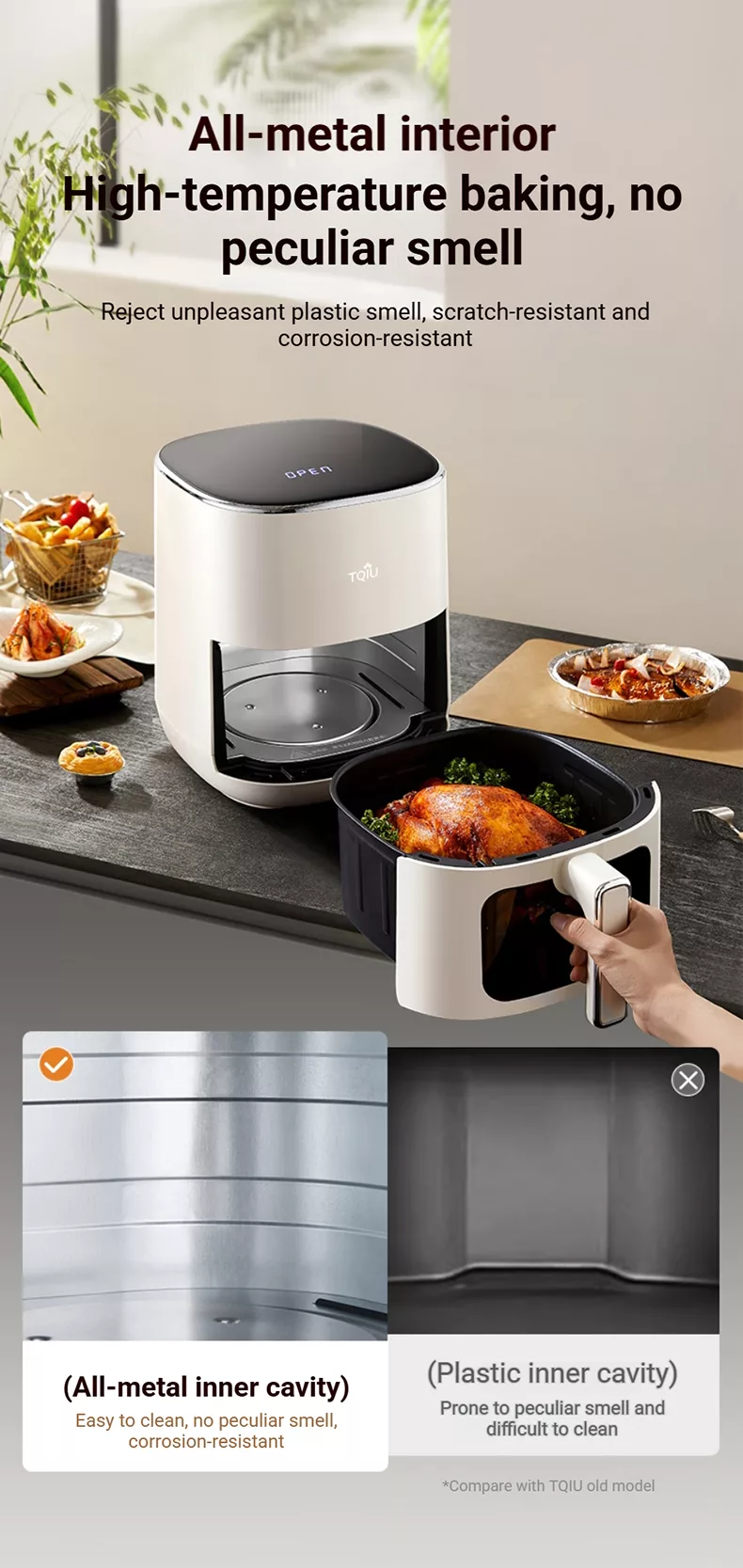 TQIU Air Fryer V4 Digital Control Panel 5L Double Heating - product image 15
