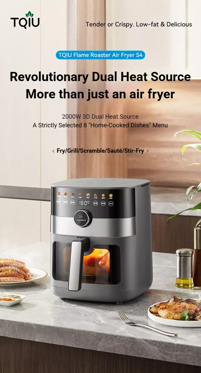 TQIU Air Fryer S4 Digital Control Panel 6L Double Heating - product image 8