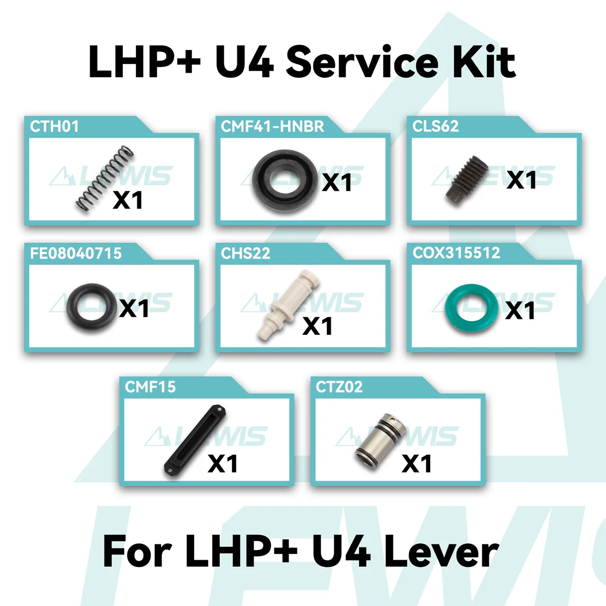 PureTrek LHP+U4 Service Kit For LHP+U4 Lever And Caliper