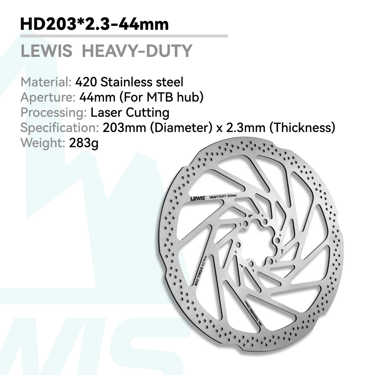 PureTrek HEAVY DUTY Disc Brake Rotor 2.3/3mm Thick For Front Wheel of E-motor