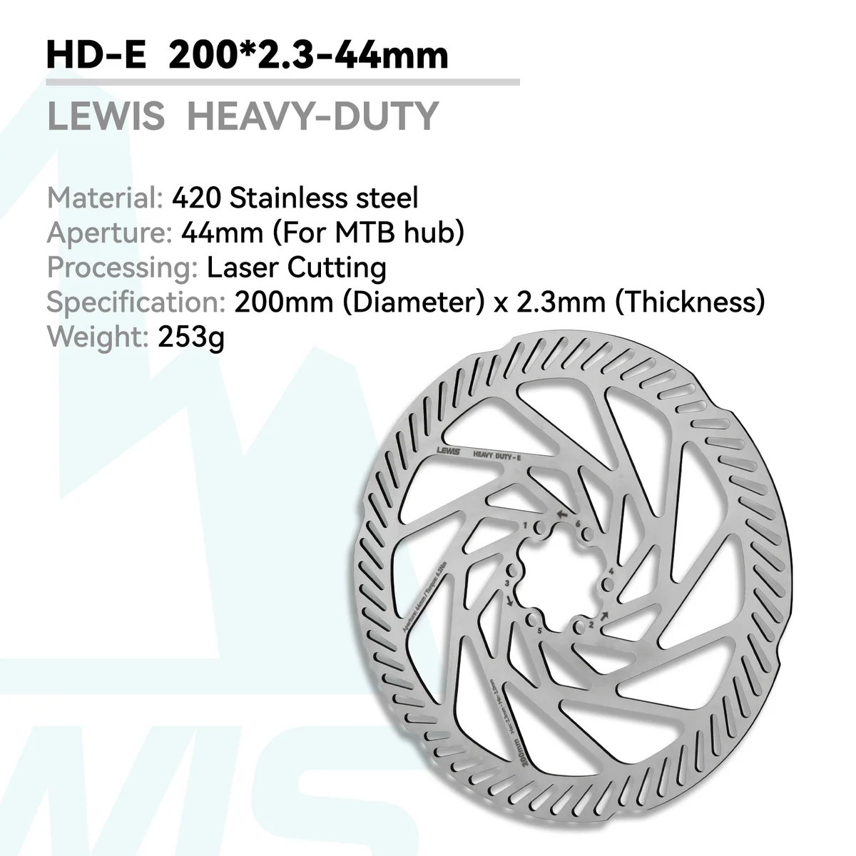 PureTrek HD-E Disc Brake Rotor 2.3/3mm Thick for MTB