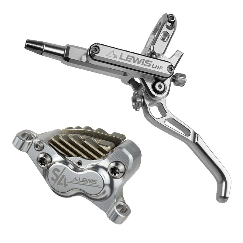 PureTrek LHP S4 Axial Cylinder 4 Pistons Hydraulic Disc Brake With Cooling Fins