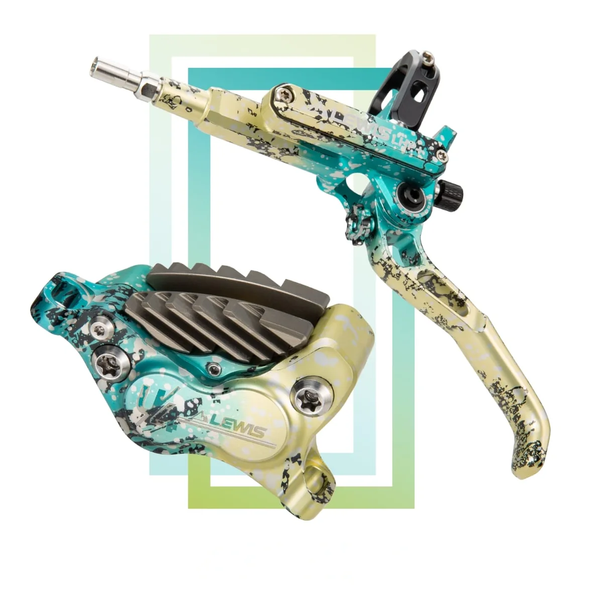 PureTrek LHP+ U4 Axial Cylinder 4 Pistons Hydraulic Disc Brake With Cooling Fins
