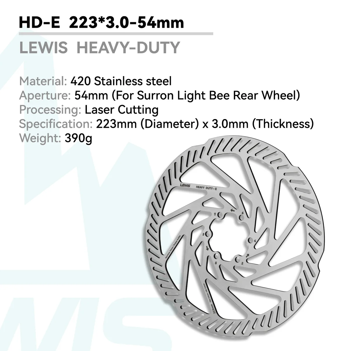 PureTrek HD-E Disc Brake Rotor 2.3/3mm Thick for E-motor