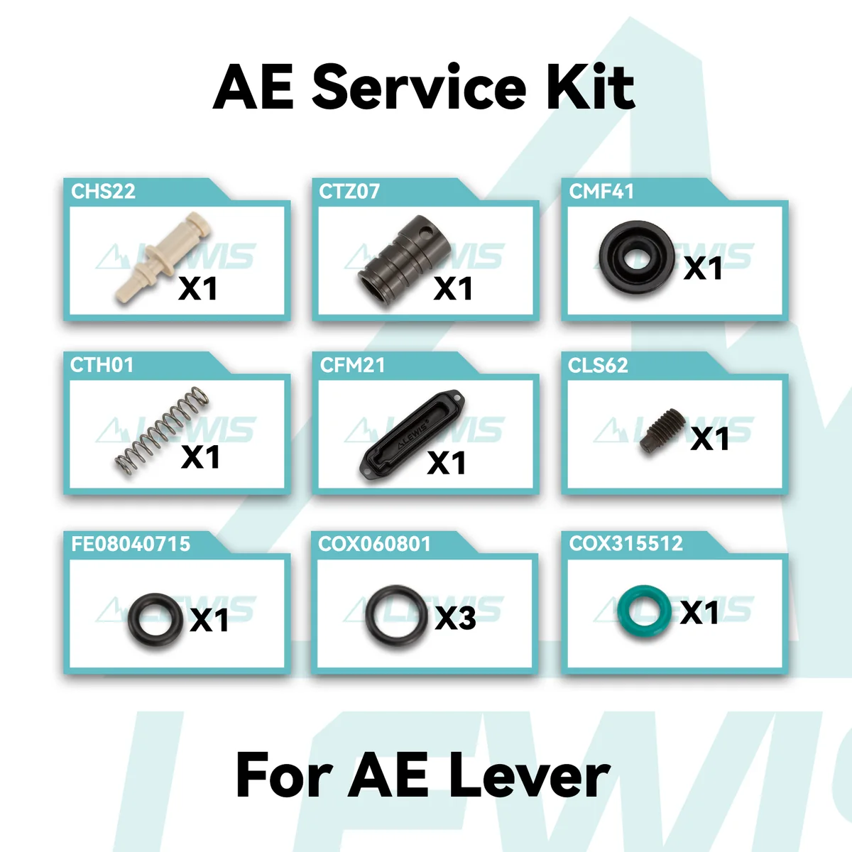 PureTrek AE Service Kit for AE Lever and Caliper