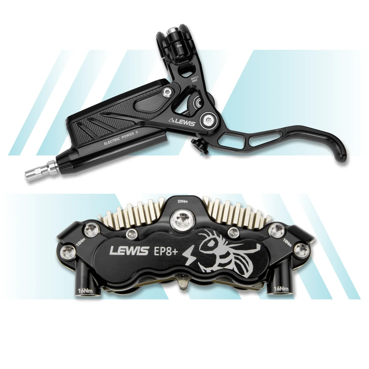 PureTrek EP8-II Axial Cylinder 8 Pistons Hydraulic Disc Brake for Surron Light Bee