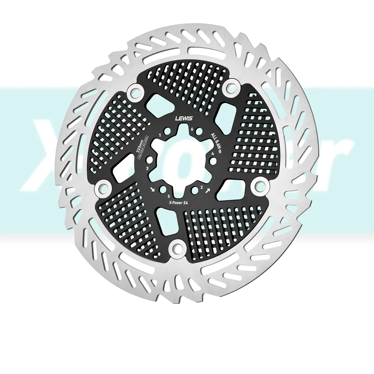 PureTrek X-Power Floating Rotor for E-motorcycle Rear Wheel