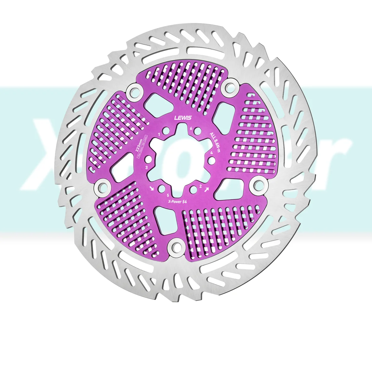 PureTrek X-Power Floating Rotor for E-motorcycle Rear Wheel