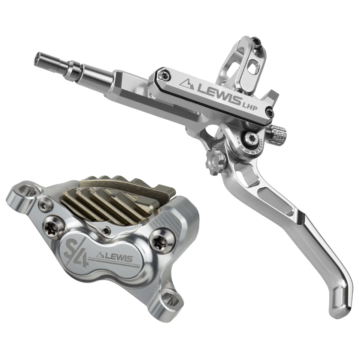 PureTrek LHP S4 Axial Cylinder 4 Pistons Hydraulic Disc Brake With Cooling Fins