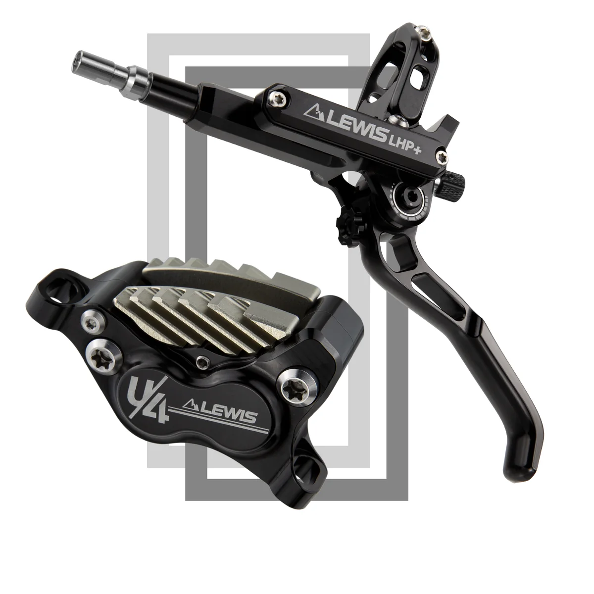 PureTrek LHP+ U4 Axial Cylinder 4 Pistons Hydraulic Disc Brake With Cooling Fins