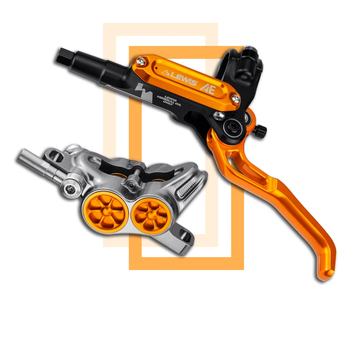 PureTrek AE Axial Cylinder 4 Pistons Hydraulic Disc Brake