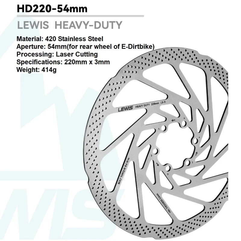 PureTrek HEAVY DUTY Disc Brake Rotor 2.3/3mm Thick For Rear Wheel of Surron Light Bee
