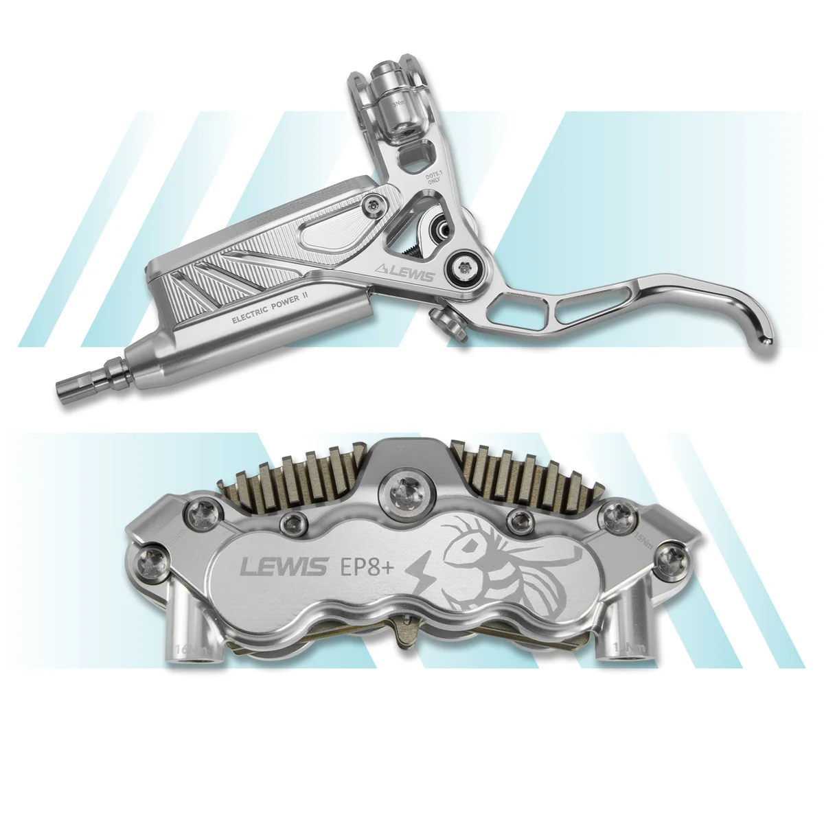 PureTrek EP8-II Axial Cylinder 8 Pistons Hydraulic Disc Brake for Surron Light Bee