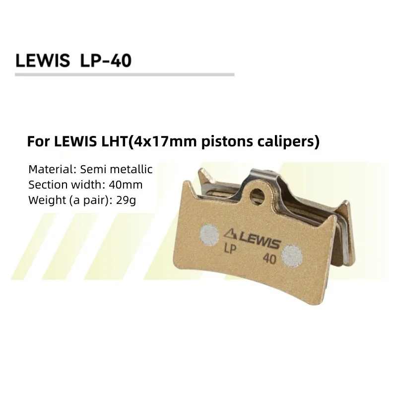 PureTrek LP Serie Resin Brake Pads for LV2/LV4/LH4/LHT