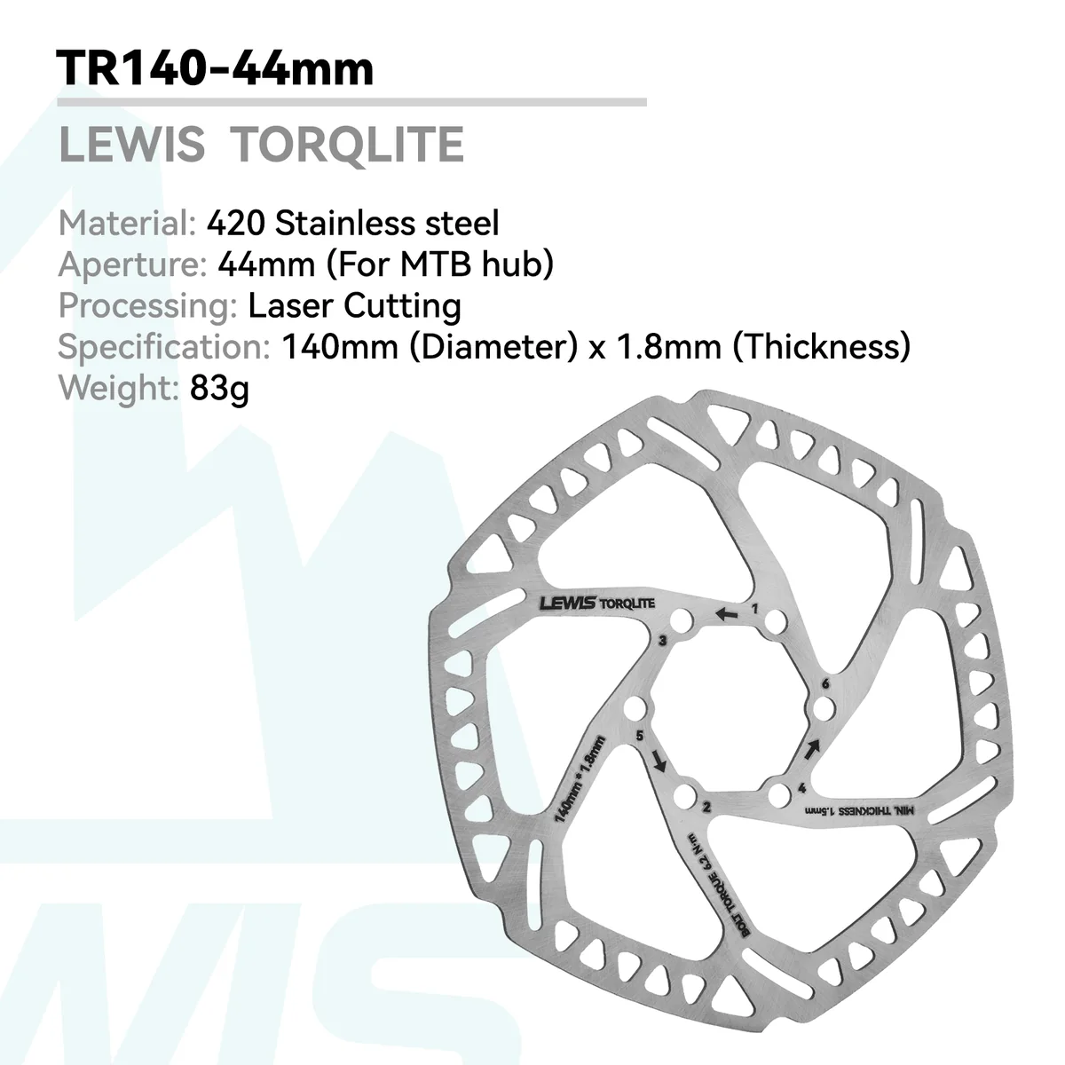 PureTrek TORQLITE Disc Brake Rotor 1.8mm Thick For Road Bike