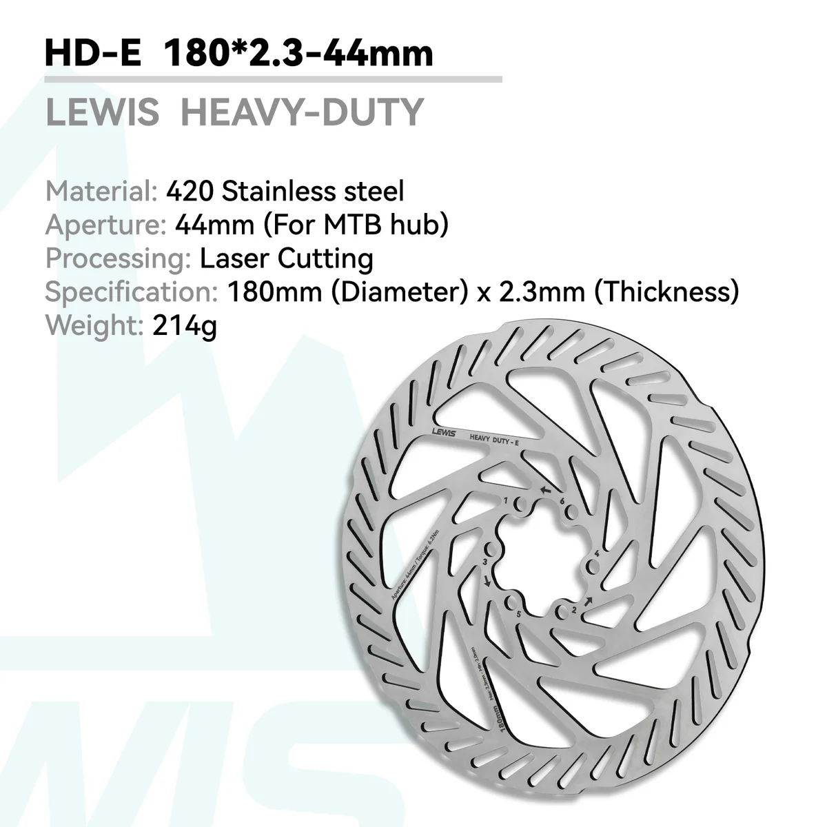 PureTrek HD-E Disc Brake Rotor 2.3/3mm Thick for MTB