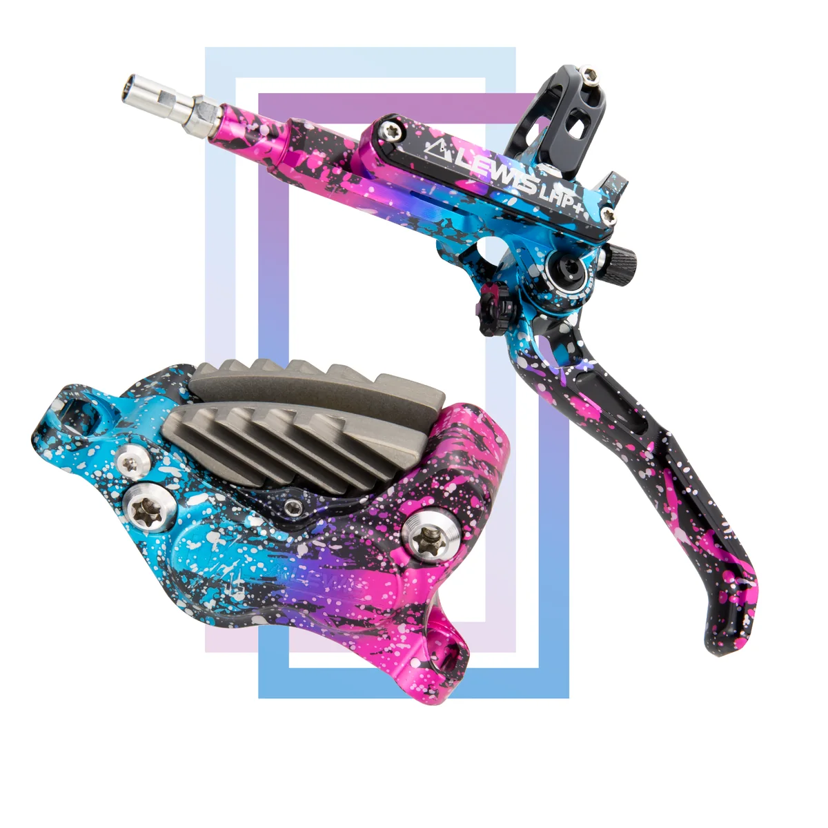 PureTrek LHP+ U4 Axial Cylinder 4 Pistons Hydraulic Disc Brake With Cooling Fins