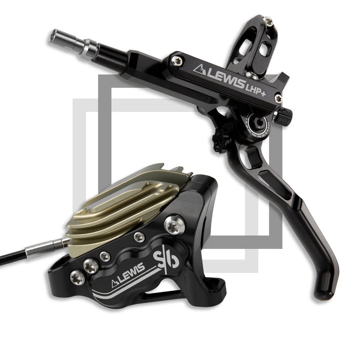 PureTrek LHP+ S6 Axial Cylinder 6 Pistons Hydraulic Disc Brake With Cooling Fins