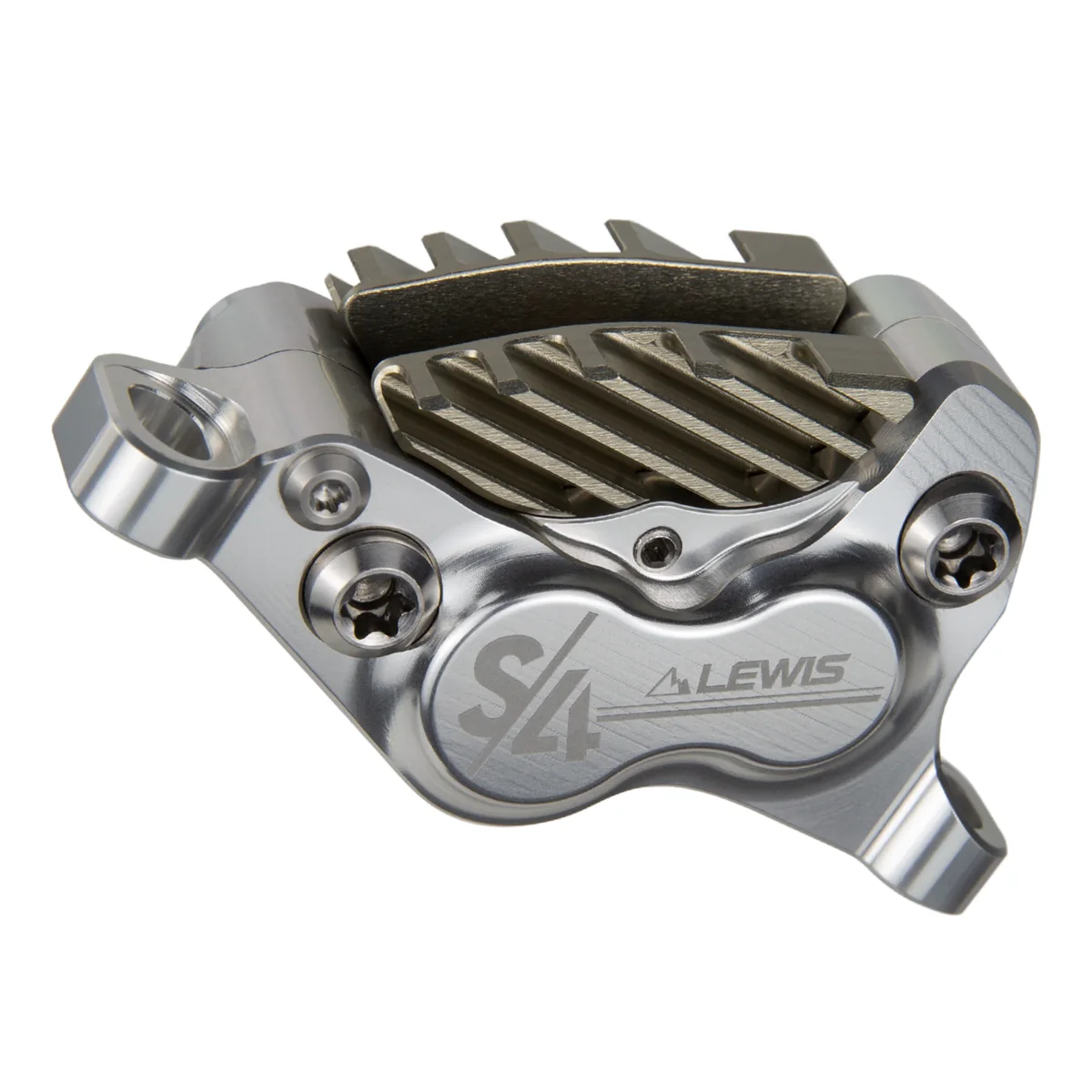 PureTrek LHP S4 Axial Cylinder 4 Pistons Hydraulic Disc Brake With Cooling Fins