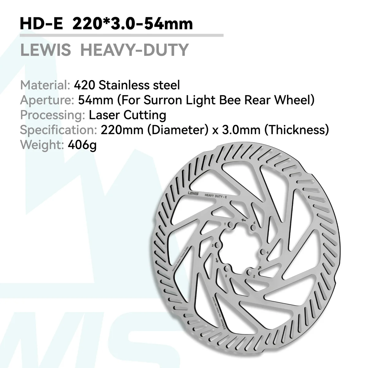 PureTrek HD-E Disc Brake Rotor 2.3/3mm Thick for E-motor