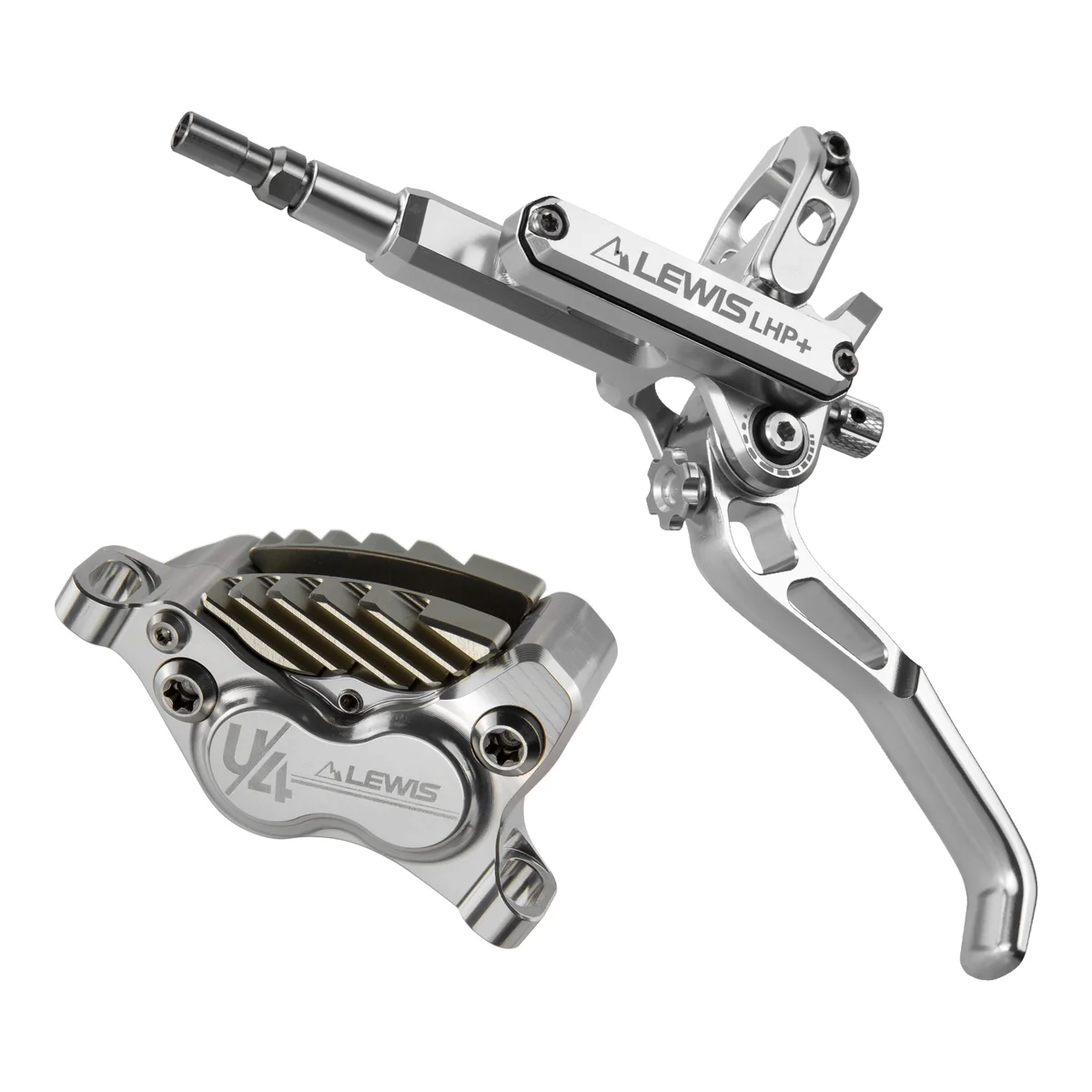 PureTrek LHP+ U4 Axial Cylinder 4 Pistons Hydraulic Disc Brake With Cooling Fins