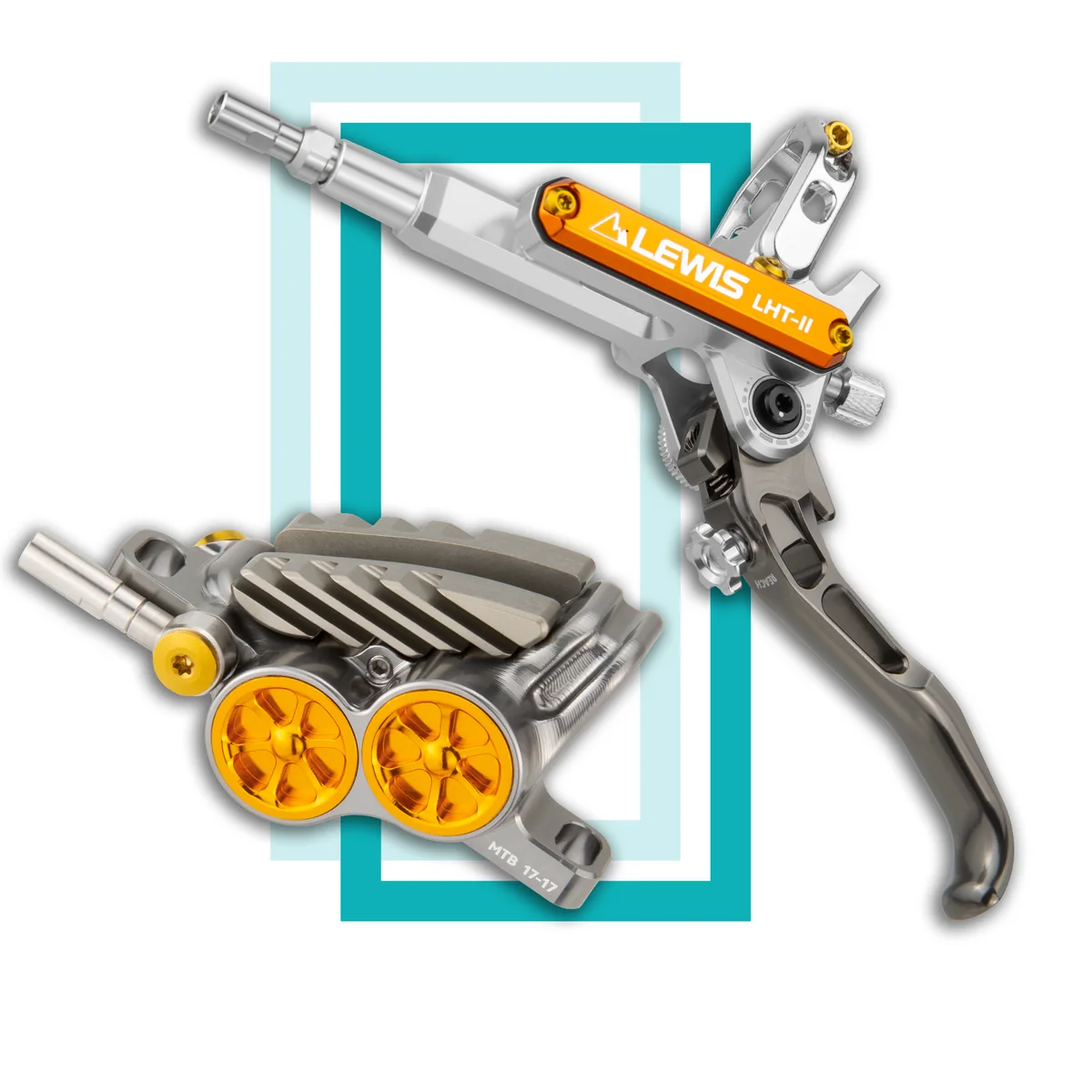PureTrek LHT-II Pistons 4x17mm Titanium Monoblock Caliper