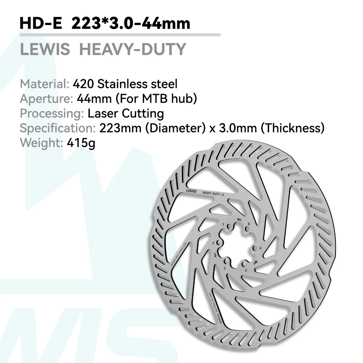 PureTrek HD-E Disc Brake Rotor 2.3/3mm Thick for MTB