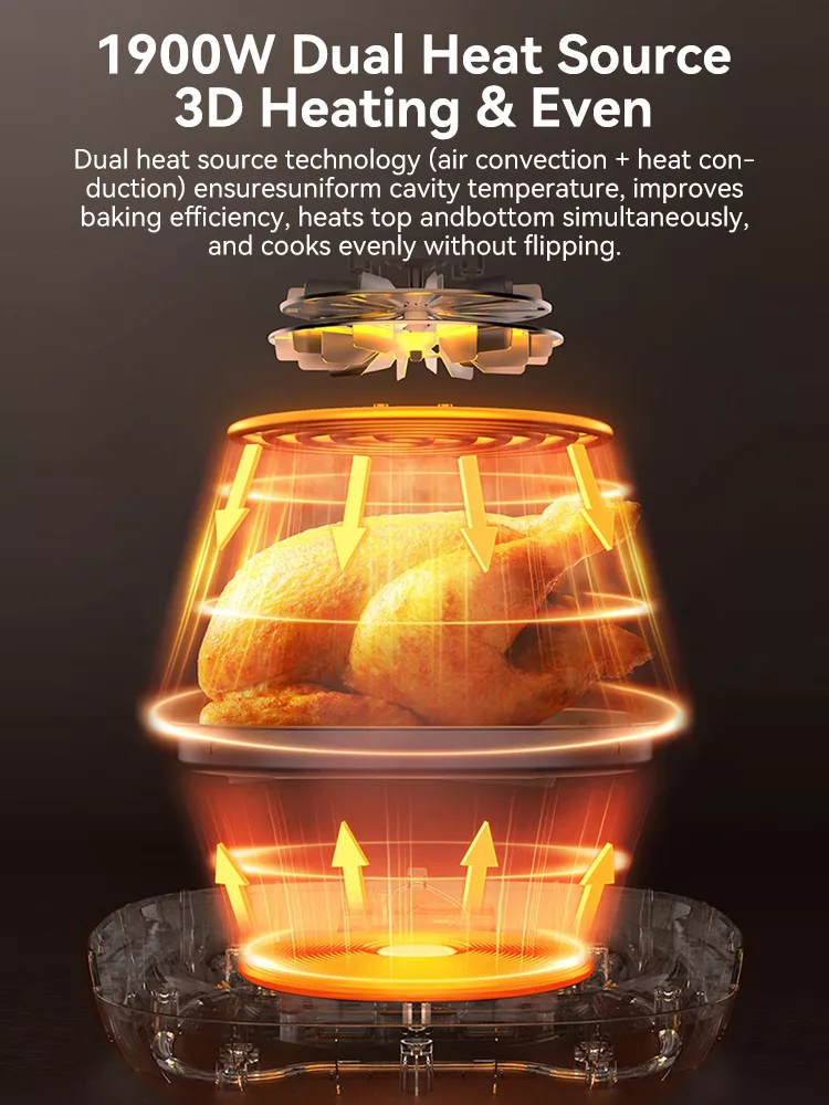 TQIU Air Fryer V4 Digital Control Panel 5L Double Heating - product details