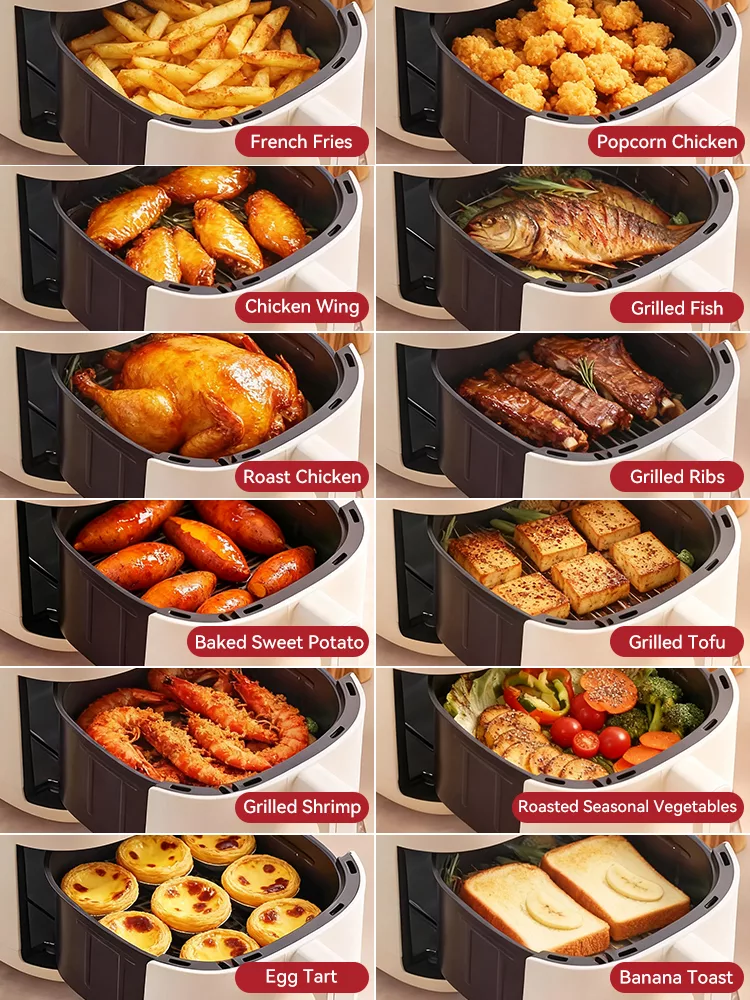TQIU Air Fryer V3 Digital Control Panel 5L - product features