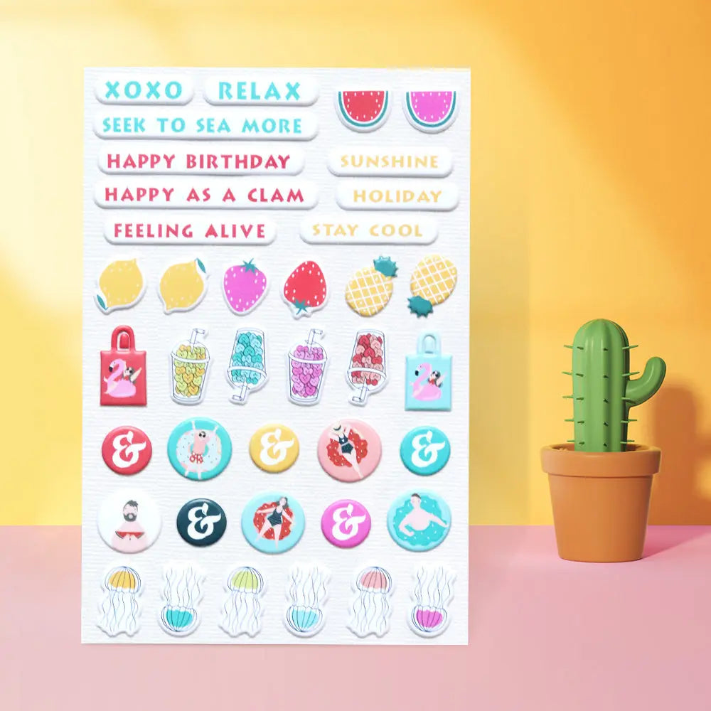 Holiday Foam Stickers Scrapbook Journal Collage Album Keep Adore