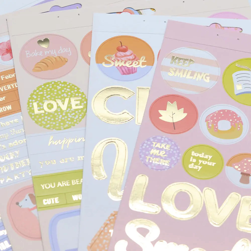 Cute Brunch Series Gilding Sticker Keep Adore