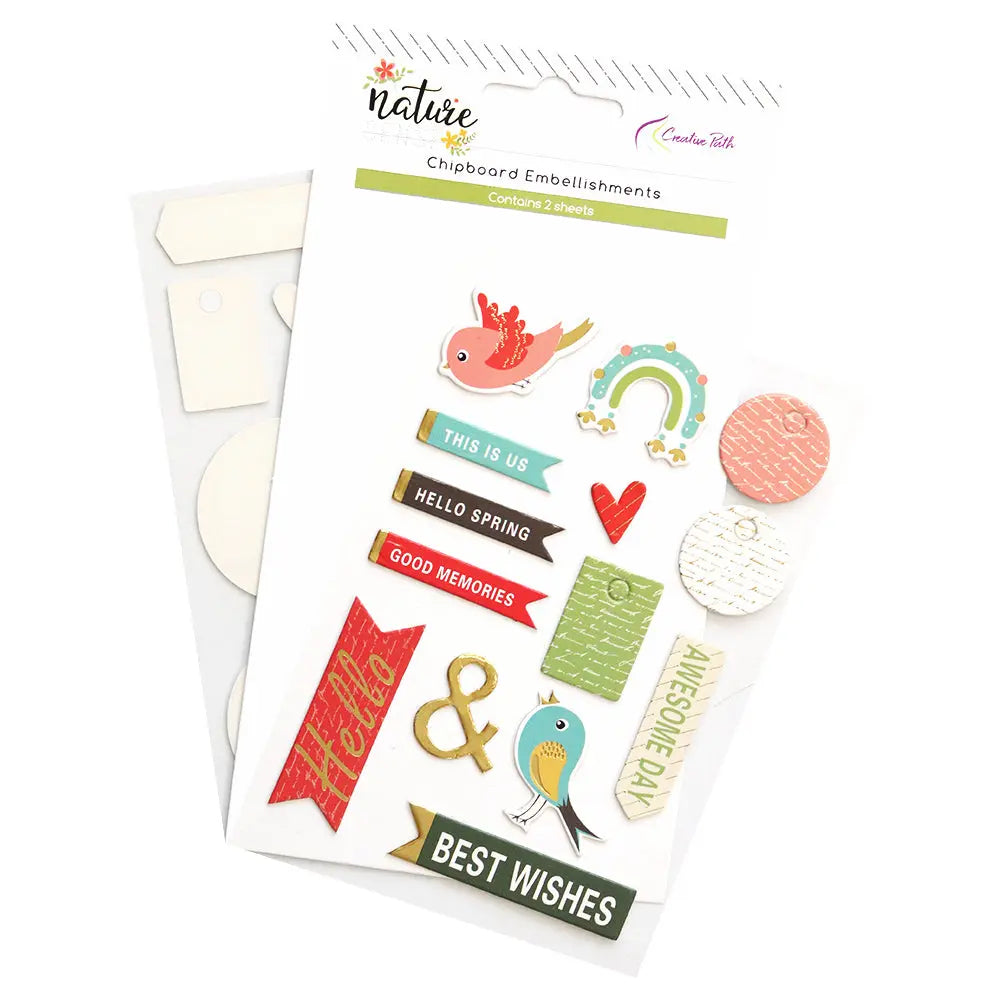 Nature Gold Stamping Hardboard Stickers Album Journal 2PCs Keep Adore