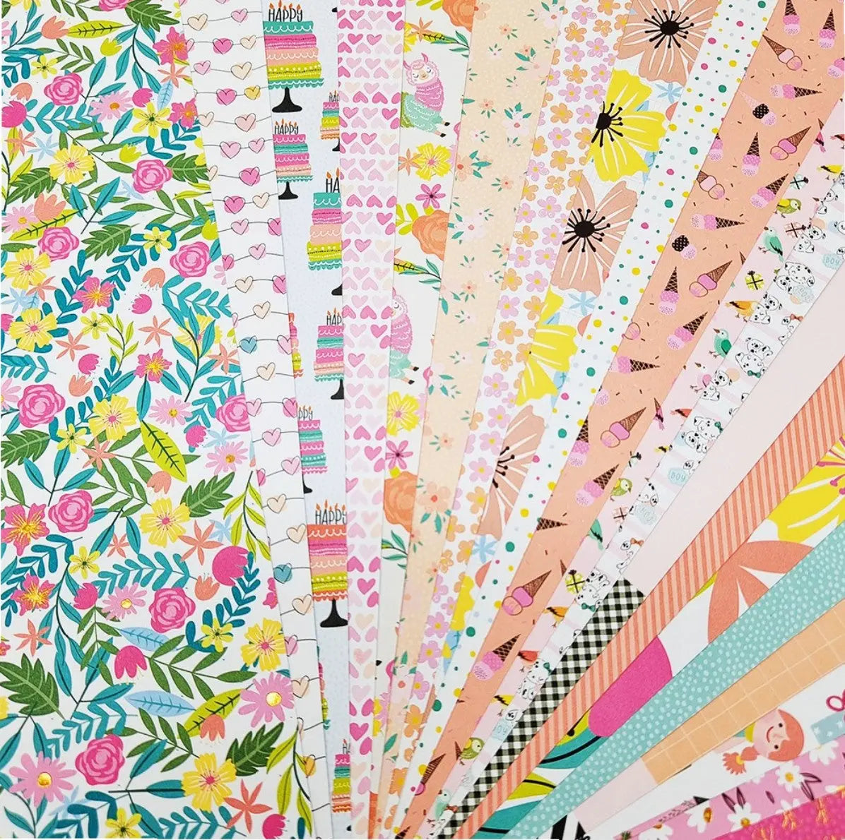 Cute Sweet Wind 12-Inch Scrapbook Album Gold Stamping Color Paper Keep Adore