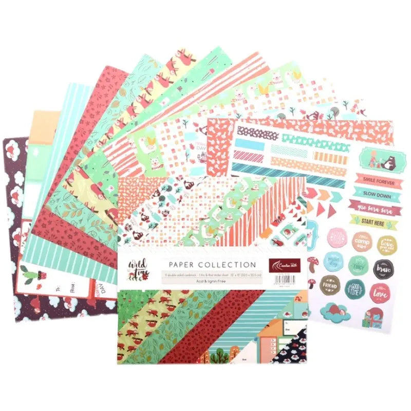 Cute Pastoral 12-Inch Scrapbook Album Paper Small Journal Keep Adore