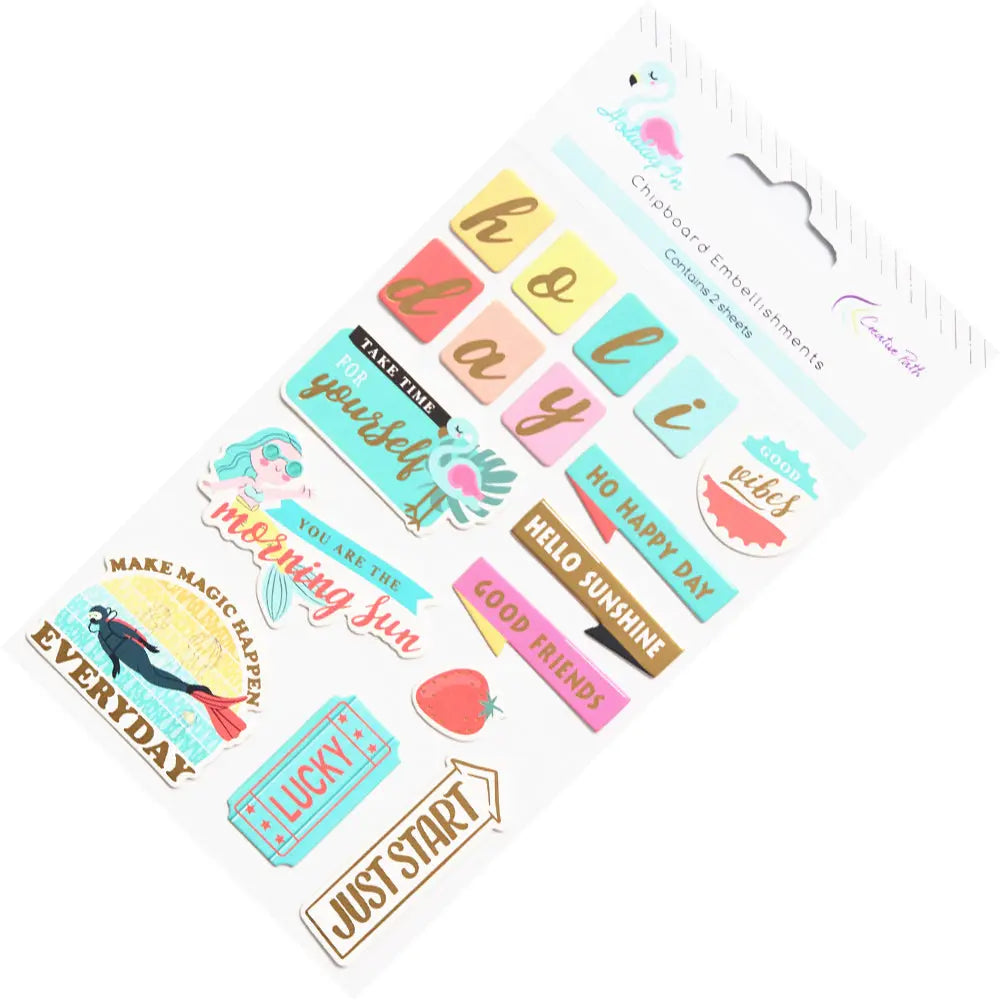 Holiday Gilding Hardboard Stickers Album Journal Stickers Keep Adore